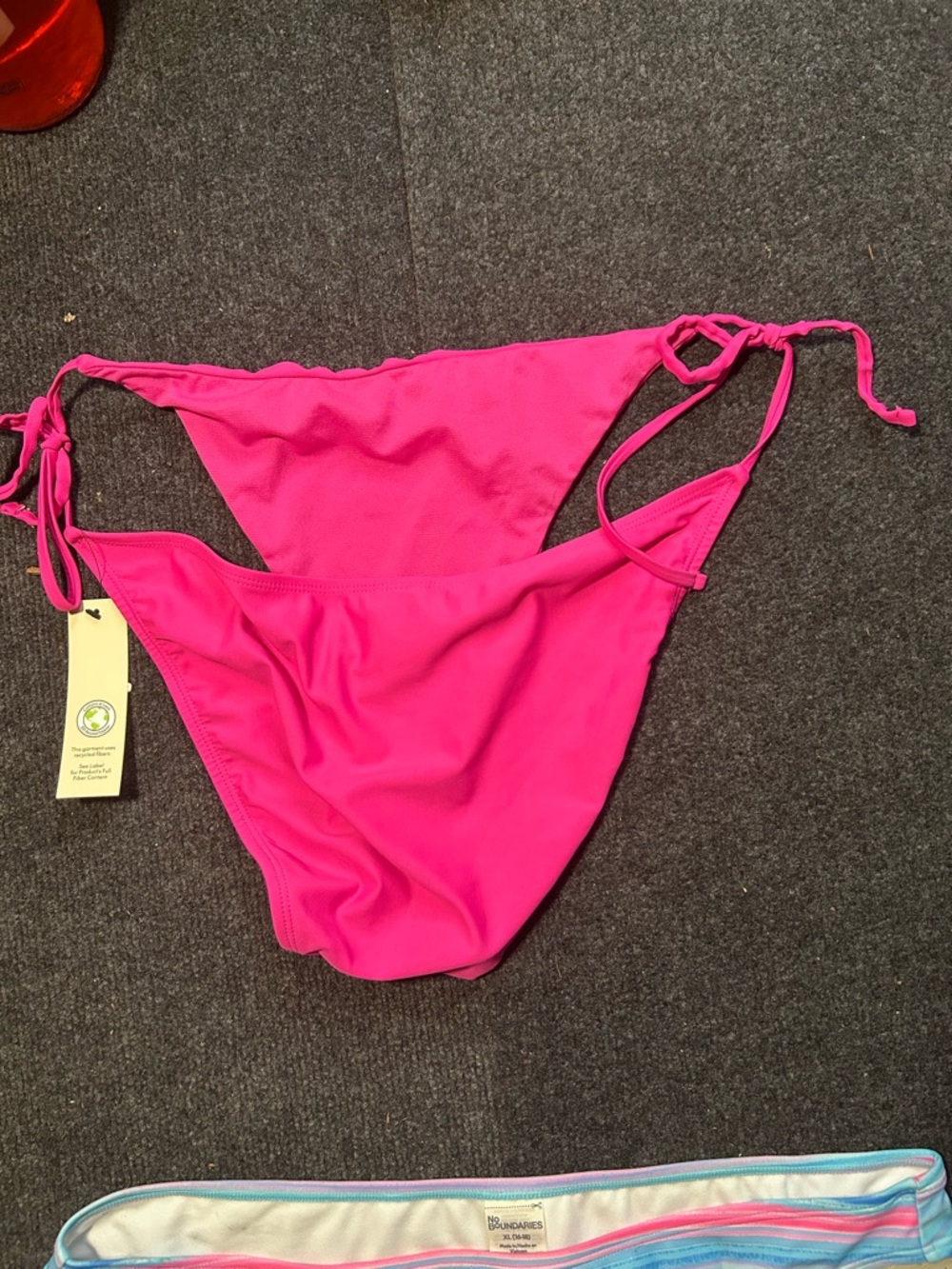 Hot Pink Tie-Side Bikini Bottoms